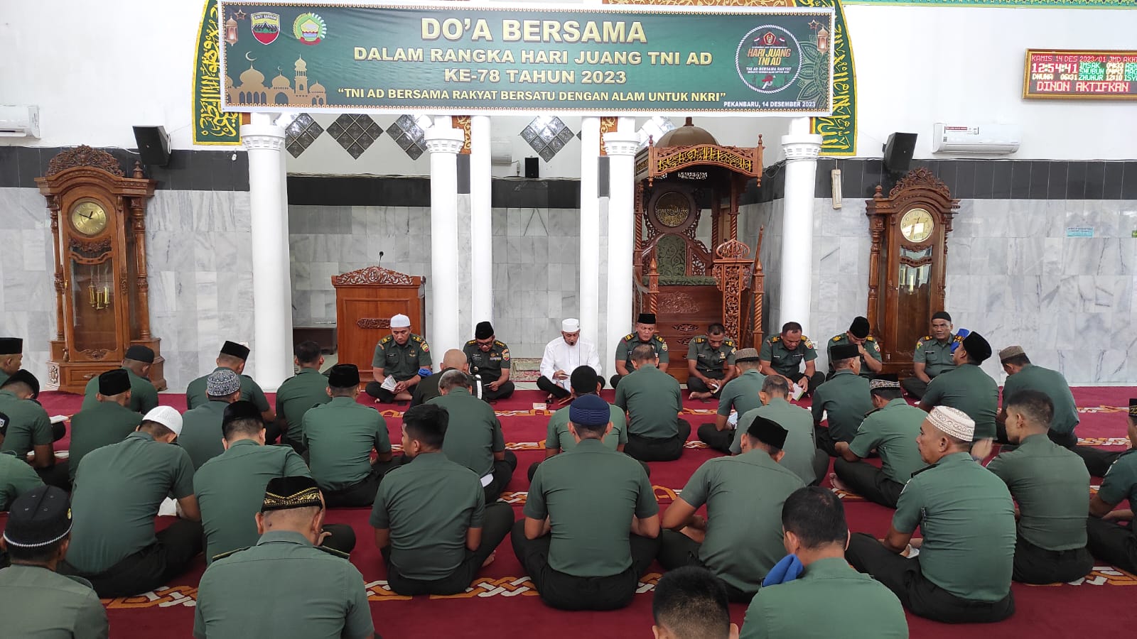 Korem 031 Wira Bima gelar Doa Bersama dalam rangka Peringati Hari Juang TNI AD Ke 78